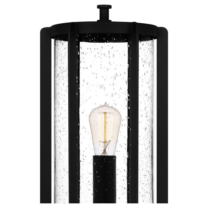 Earth Black One Light Outdoor Post Mount from the Hazel Collection