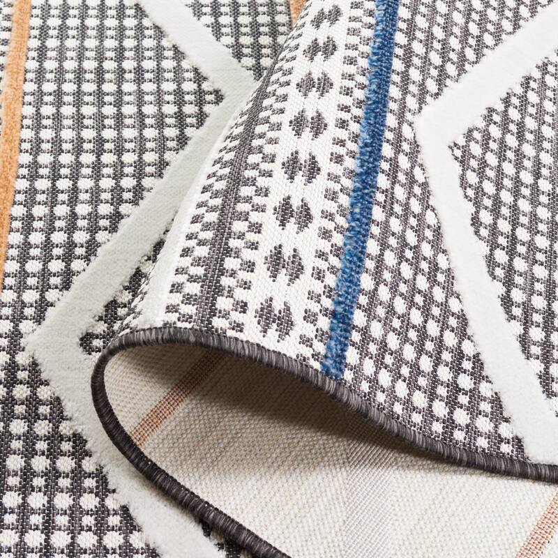 SAFAVIEH Cabana Keiu Boho Waterproof Patio Backyard Rug