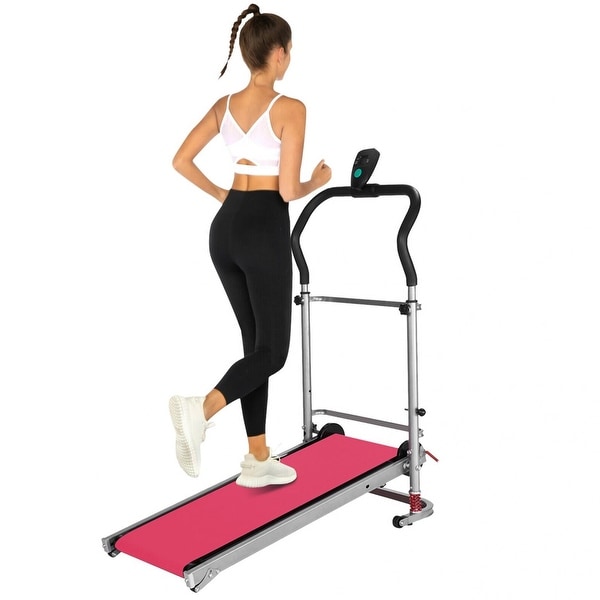 Non electric Shock absorbing Folding Manual Treadmill Work Machine