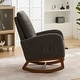 preview thumbnail 30 of 59, Mid-Century Modern Nursery Rocking Armchair Glider Rocker With Retractable Footrest For Living Room