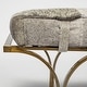 preview thumbnail 11 of 20, Jessie 55L x 16W Brown Leather Seat W/Black Metal Base Accent Bench - 55.0L x 16.0W x 19.0H