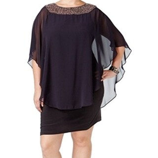 xscape capelet sheath dress