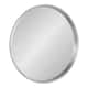 Kate and Laurel Travis Round Wood Accent Wall Mirror - 31.5" Diameter - Silver