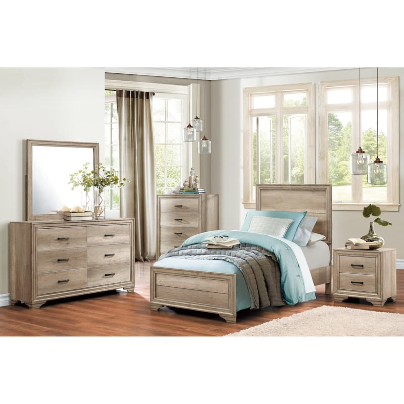 Dresser w Black Hardware Bedroom Furniture Rustic Contemporary Design