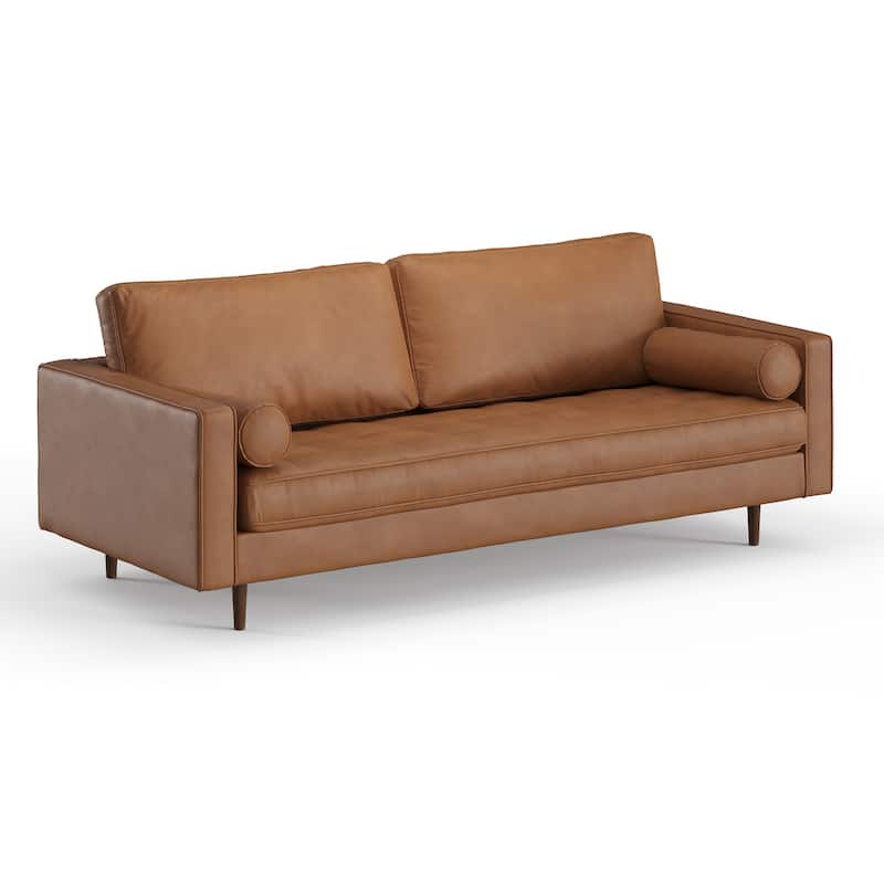 Bloomfield Vegan Leather Sofa - Saddle Vegan Leather