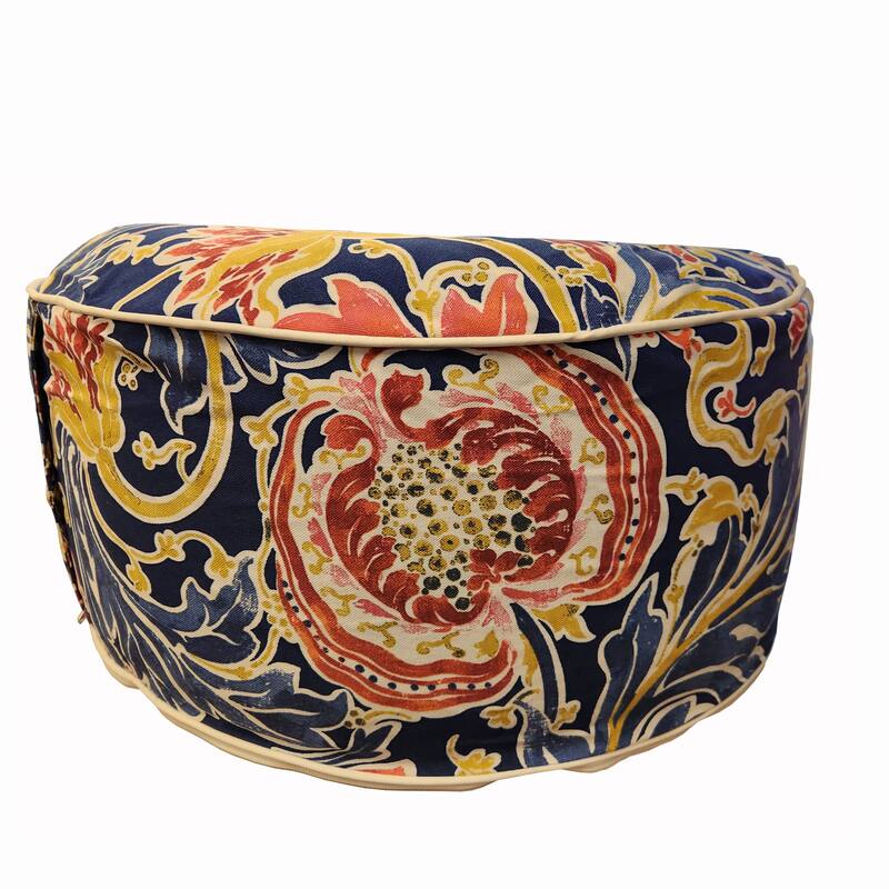 Indoor/outdoor Inflatable Stool Ottoman-Meridian Blue