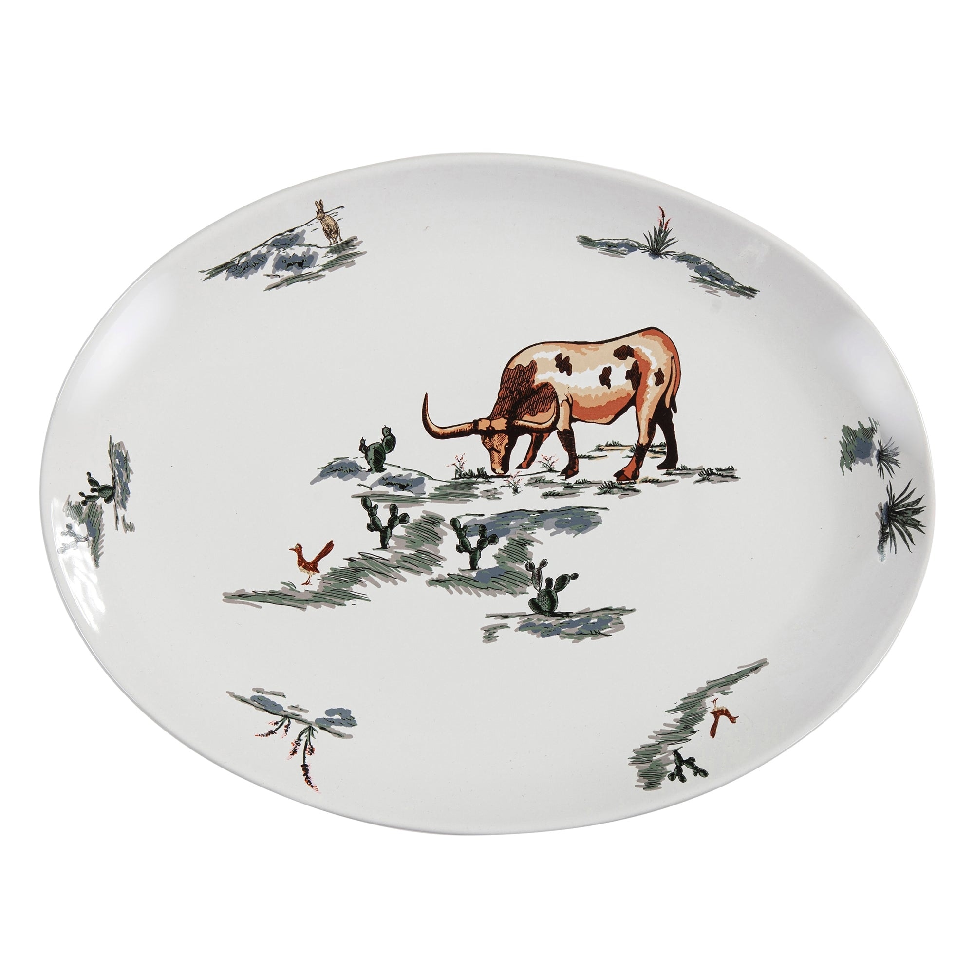 Paseo Road by HiEnd Accents Ranch Life Ceramic Serving Platter, Duffle Bag, 1PC