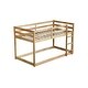 preview thumbnail 9 of 33, Solid Wooden, Solid Rubber Wooden Twin over Twin Loft Bed with Ladder, with Bed Platform of Strengthened Slats