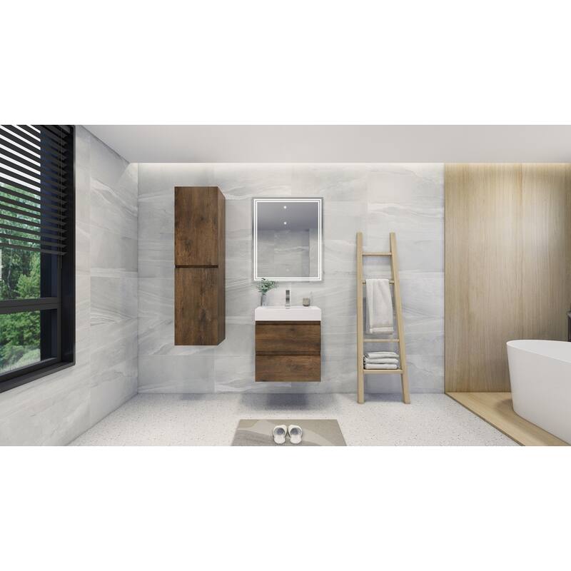 Baillie 24'' Wall-Mounted Vanity with Reinforced Acrylic Sink