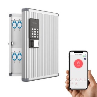 Smart Key Lock Box 32 Key APP Key Cabinet Bluetooth Fixed Code Unlock ...