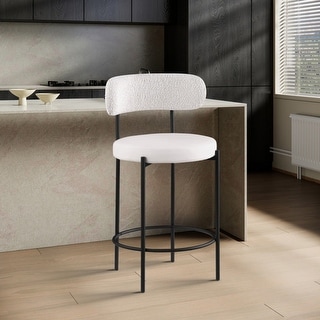 Federica Boucle Stool - Bed Bath & Beyond - 40933254