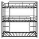 preview thumbnail 8 of 7, Black Metal Twin Size Triple Bunk Bed with Ladder