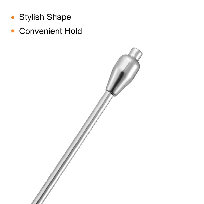 Metal Cocktail Toothpicks Drink Pick Cocktail Skewers 12Pcs - Silver