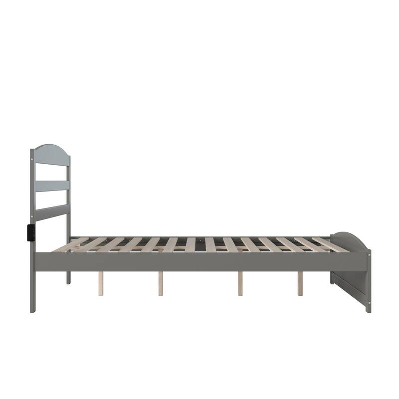Warren Solid Wood Platform Bed with Footboard