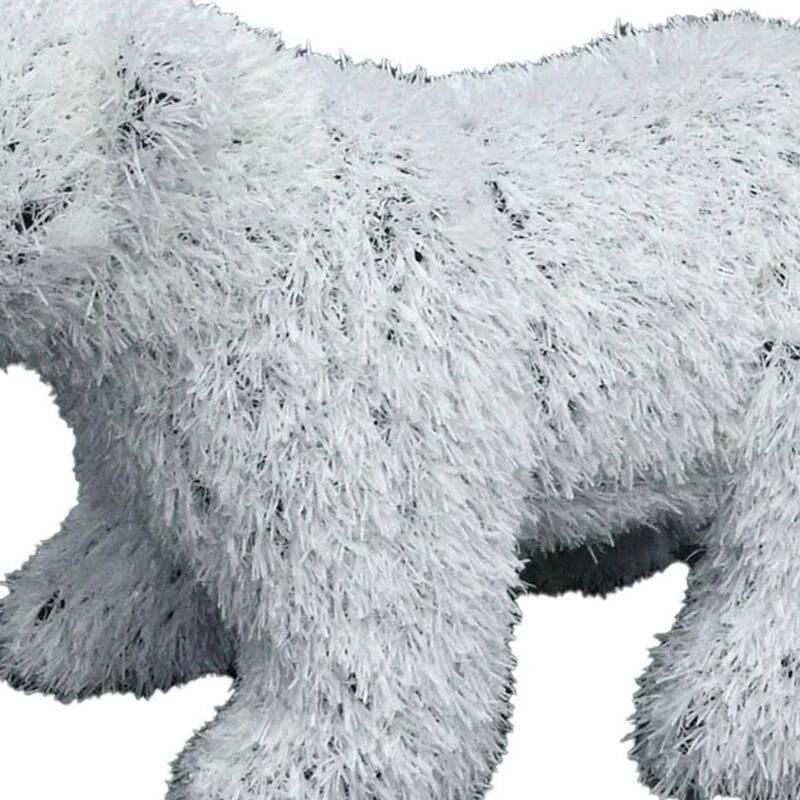 Standing Polar Bear Outdoor Garden Artificial Turf Topiary - 22" - White