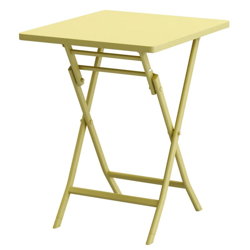 Portable Outdoor 3-Piece Folding Table and Chair Set for Balcony Patio Garden