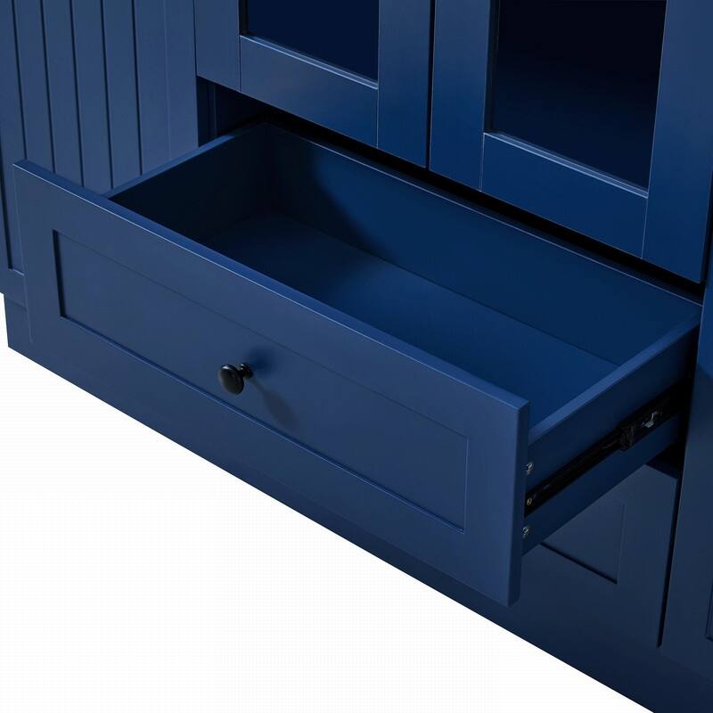 Modern 71" Tall Kitchen Pantry with Storage Cabinet, 6 Doors , Drawers, Adjustable Shelves,Pull-out Trays and Wine Rack