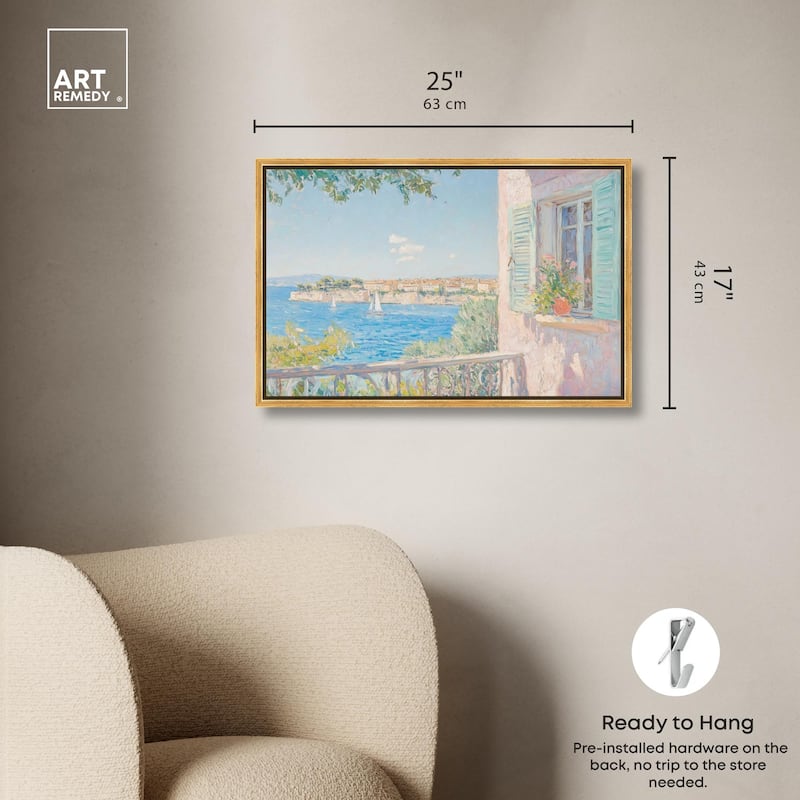 Mediterranean View Canvas by Art Remedy