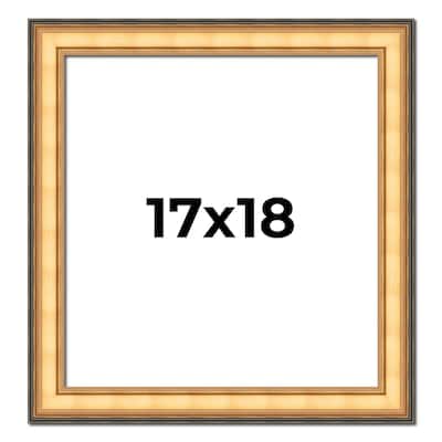 17x18 Frame Gold Plein Aire Solid Wood Picture Frame Width 2 Inches |