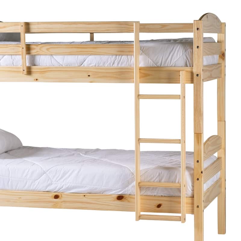 Walker Edison Solid Wood Convertible Twin-over-Twin Bunk Bed