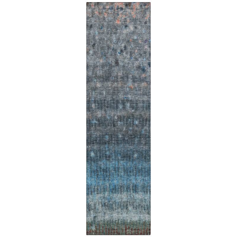 Machine Washable Indoor/ Outdoor Abstract Ombre Chantille Rug