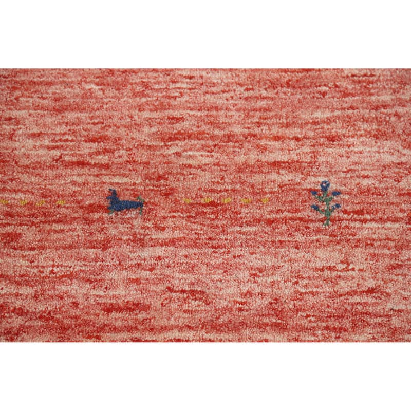 Tribal Gabbeh Indian Rug Handmade Contemporary Wool Carpet - 3'10" x 5'8"
