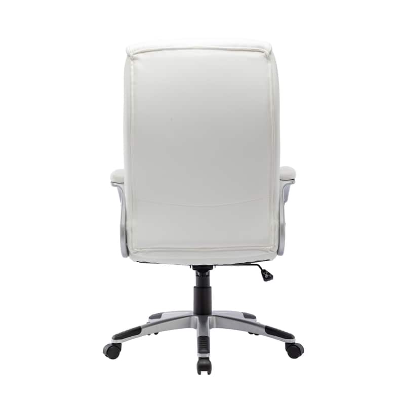 Porthos Home Neils Executive Office Chair, PU Leather, Roller Wheels