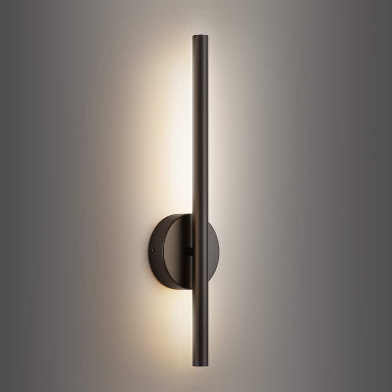 Modern Black Linear Integrated LED 3000K Warm Light Bathroom Vanity Light Wall Sconce