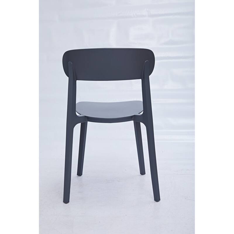 Midcentury Fiberglass Intensified Plastic Side Chair, Stackable, Set of 4