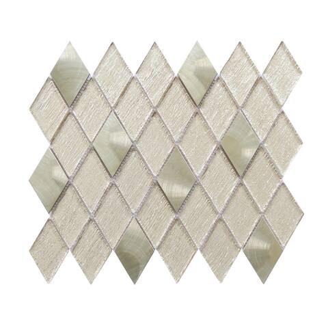 Altair Ballagh Diamond Laminated Glass Mosaic Mix Aluminum Wall Tile