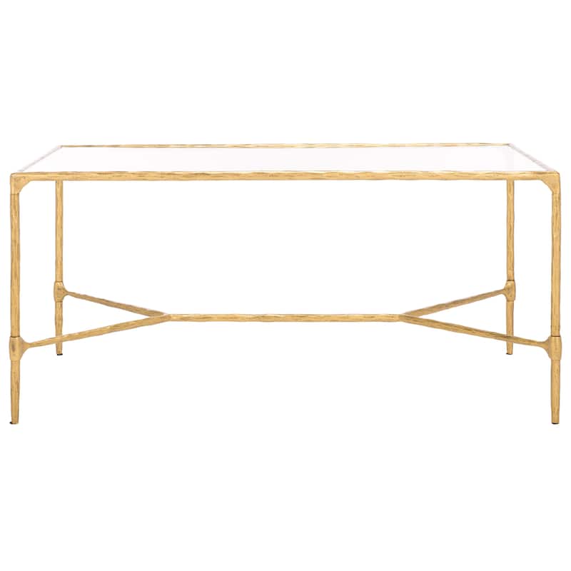 SAFAVIEH Couture Isabellina Metal And Glass Coffee Table - 40"W x 22"D x 18"H
