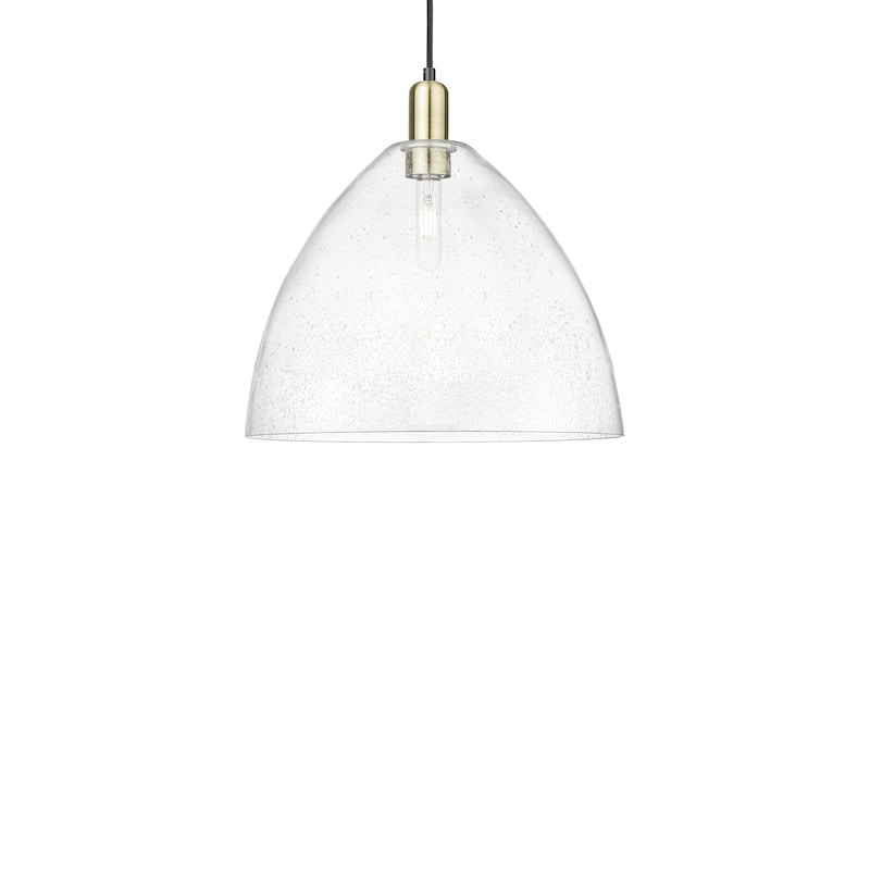 Innovations Lighting 716-1P-18-16 Bristol Pendant Bristol 16" Wide - Black Antique Brass / Seedy