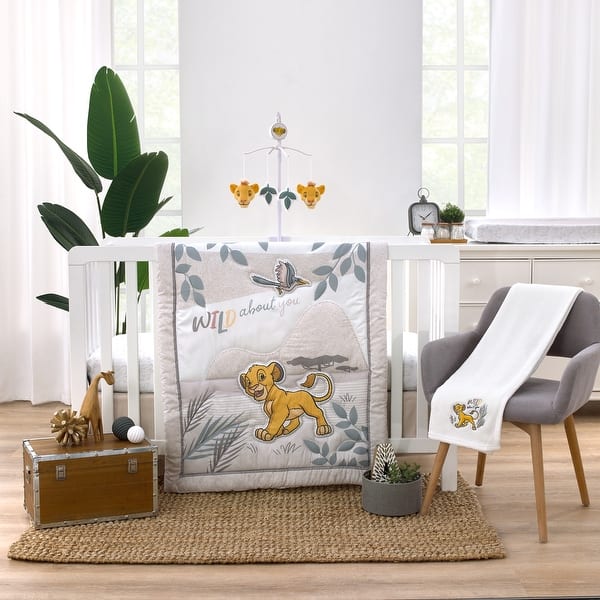 slide 2 of 5, Disney Lion King Wild About You Simba 3 Piece Crib Bedding Set