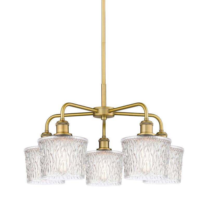 Innovations Lighting 516-5CR-15-25 Niagra Chandelier Niagra 5 Light - Brushed Brass / Clear