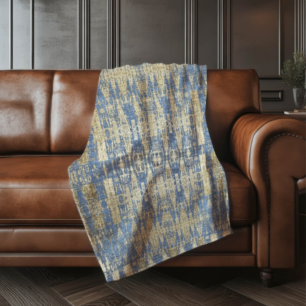 Premium Machine Washable Modern Moroccan Sherpa Throw Blanket