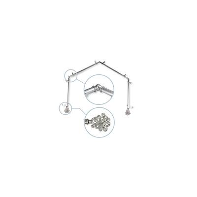 Adjustable Curtain Rods & Hardware Set - Telescoping Design 20-72 Inch - Satin Nickel Finish - M