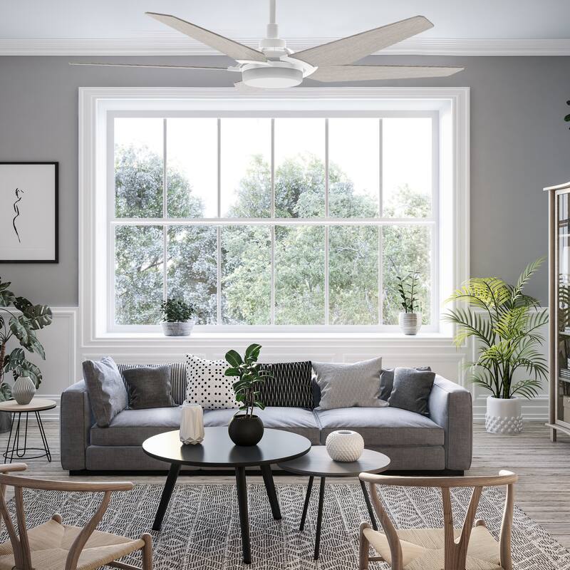 CARRO Boreas 52" Smart Ceiling Fan with Light and Remote-Downrod