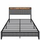 preview thumbnail 7 of 16, Versatile Metal Platform Bed with Advanced Charging Feature and Stylish Headboard