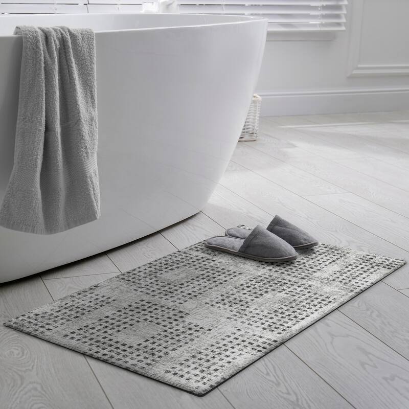 Indoor/ Outdoor Eleanor Modern Houndstooth Washable Rug