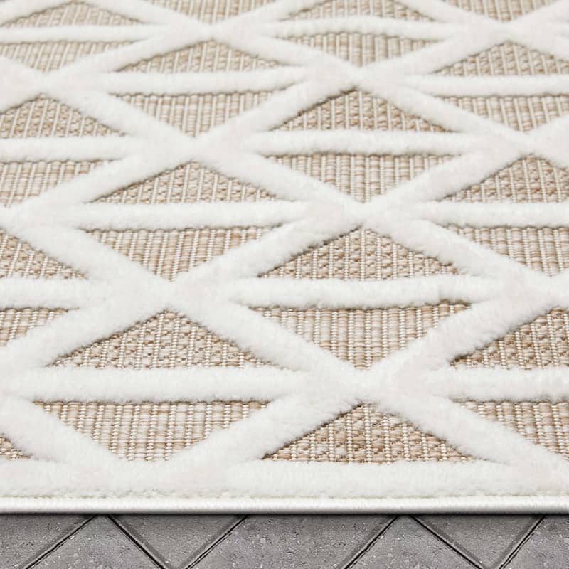 Well Woven Sila Ciel Modern Geometric Indoor Outdoor Area Rug