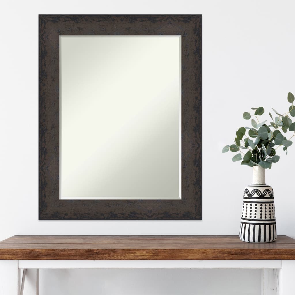 Dappled Half-Inch-Bevel Wood Framed Wall Mirror - Glass Size 18x24