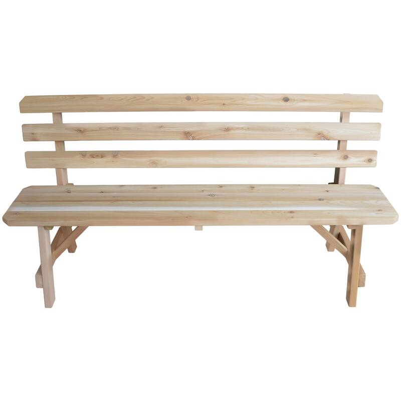 Cedar 6' Traditional Backed Bench