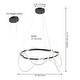 preview thumbnail 26 of 24, Nuvola 25" Contemporary Minimalist 360 Adjustable Silicone Neon Rope Dimmable Integrated LED Chandelier, by JONATHAN Y