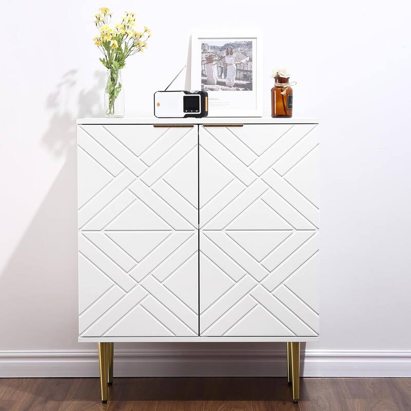 Sideboard Storage Modern Accent Cabinet with 2 Doors, Sideboard Buffet Cabinet for Kitchen