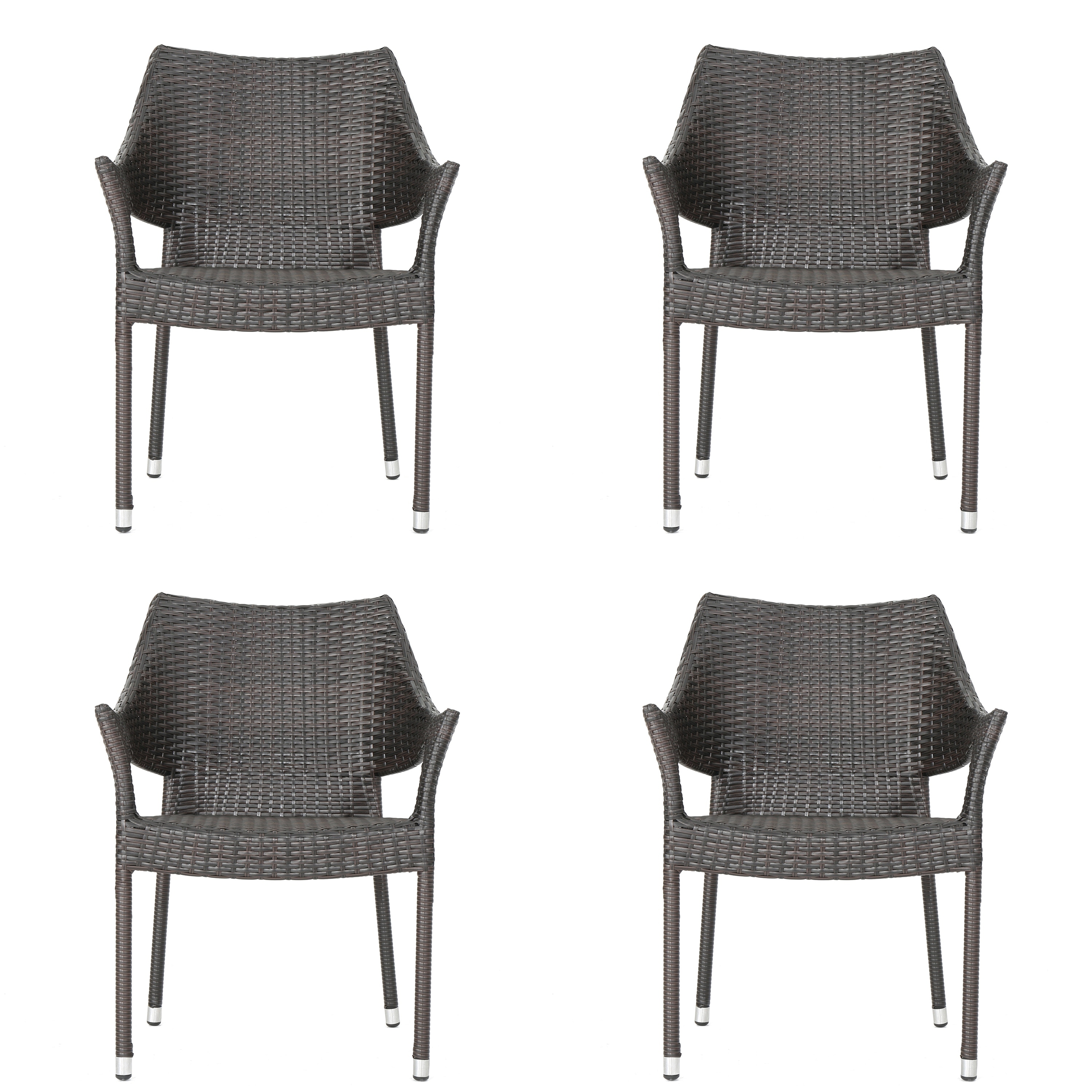 Patio Chair Dining Chair Set of 4, Outdoor Wicker Chair Leisure Chair Club Chair Arm Chair Reading Chair