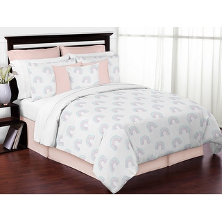 Blush Pink 4 Pieces Purple Blue And White Sweet Jojo Designs Pastel Rainbow Baby Girl Nursery Crib Bedding Set Teal Crib Bedding Baby Selmamaria Com Br
