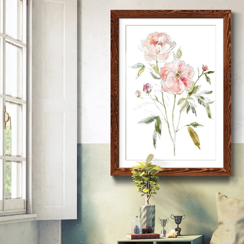 Sketchbook Cottage Rose I-Premium Framed Print - Ready to Hang