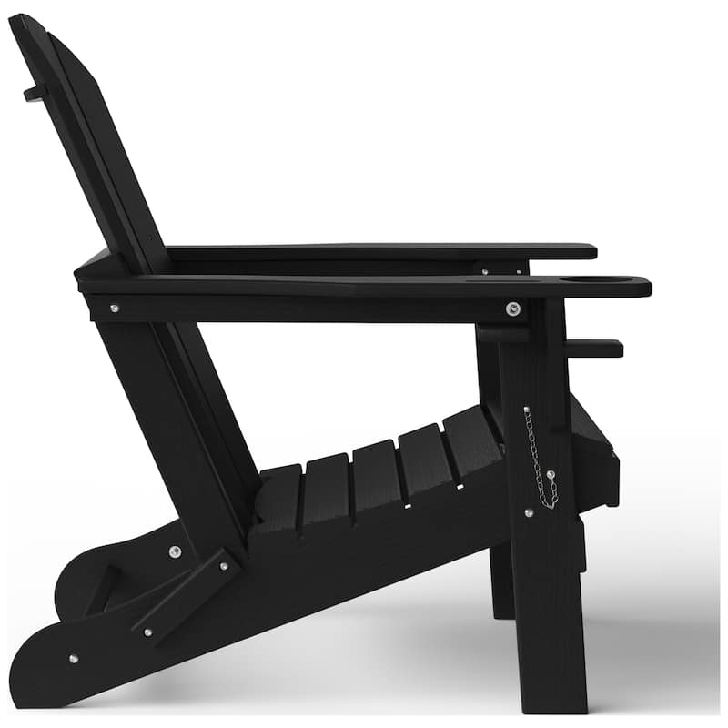 Polytrends Alvaro Outdoor Adirondack Chair with Cup Holder (Set of 2)