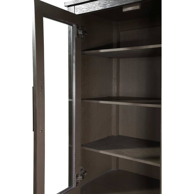 Kensington 16-28 Inch Bath Storage Glass Cabinet