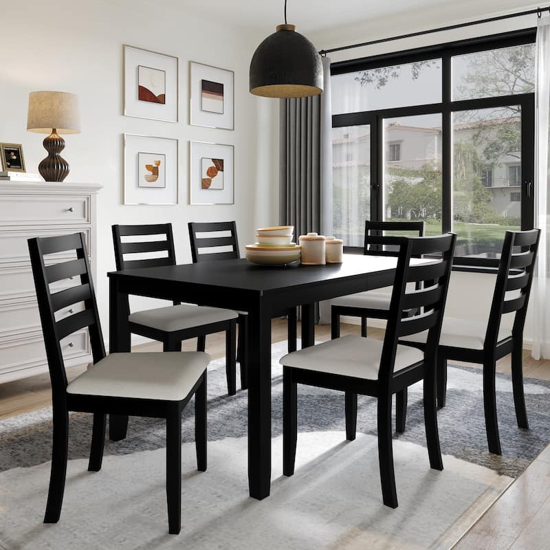 CraftPorch Simple Timeless 7-piece Wooden Dining Set